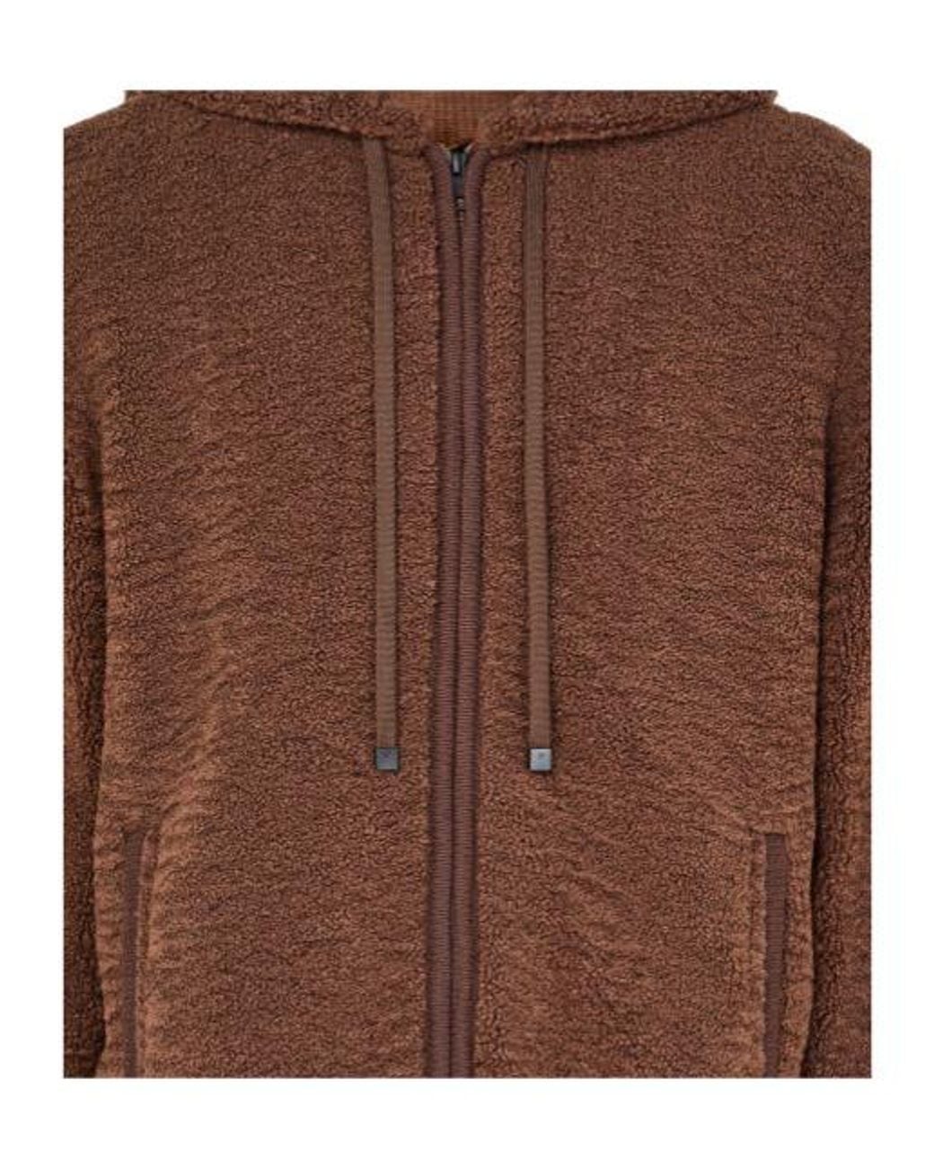 Moncler Brown Zipped-Up Cardigan