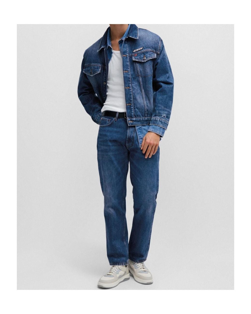 Boss Blue Straight-Leg Jeans for men