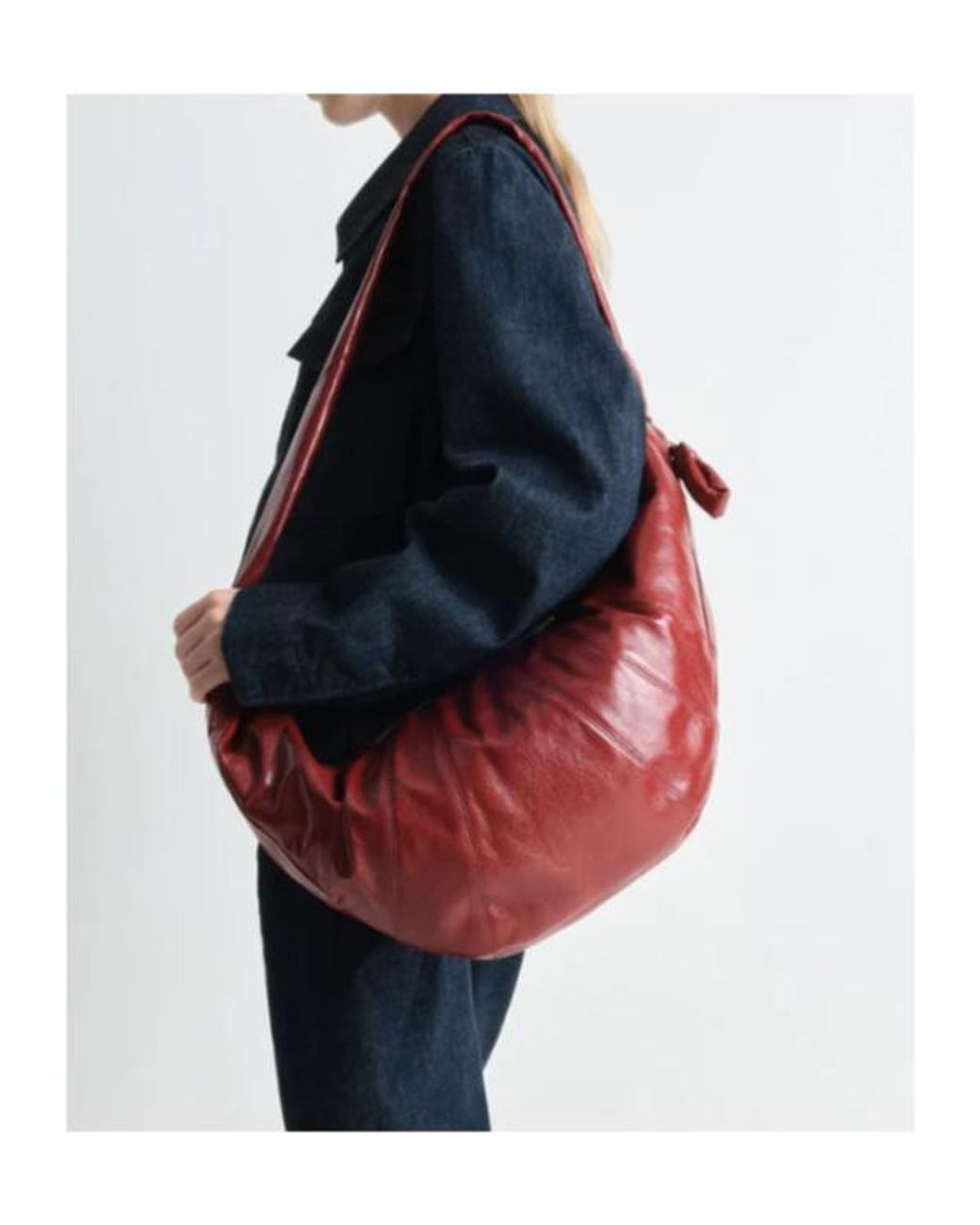 Lemaire Red Large Croissant Shoulder Bag