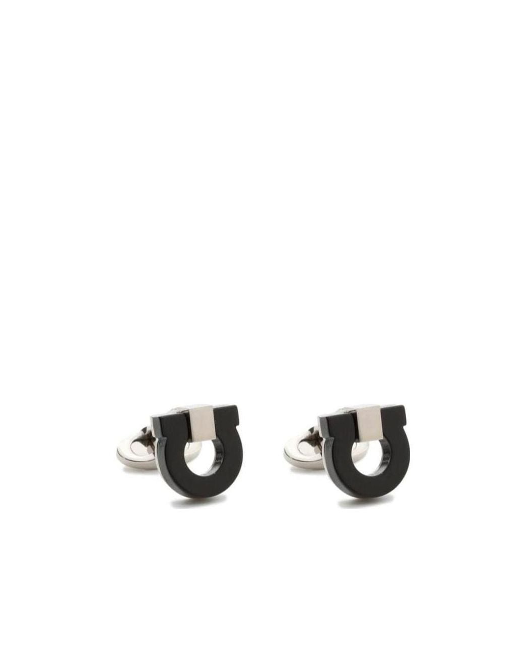Ferragamo White Ferragamo Gancini Cufflinks for men