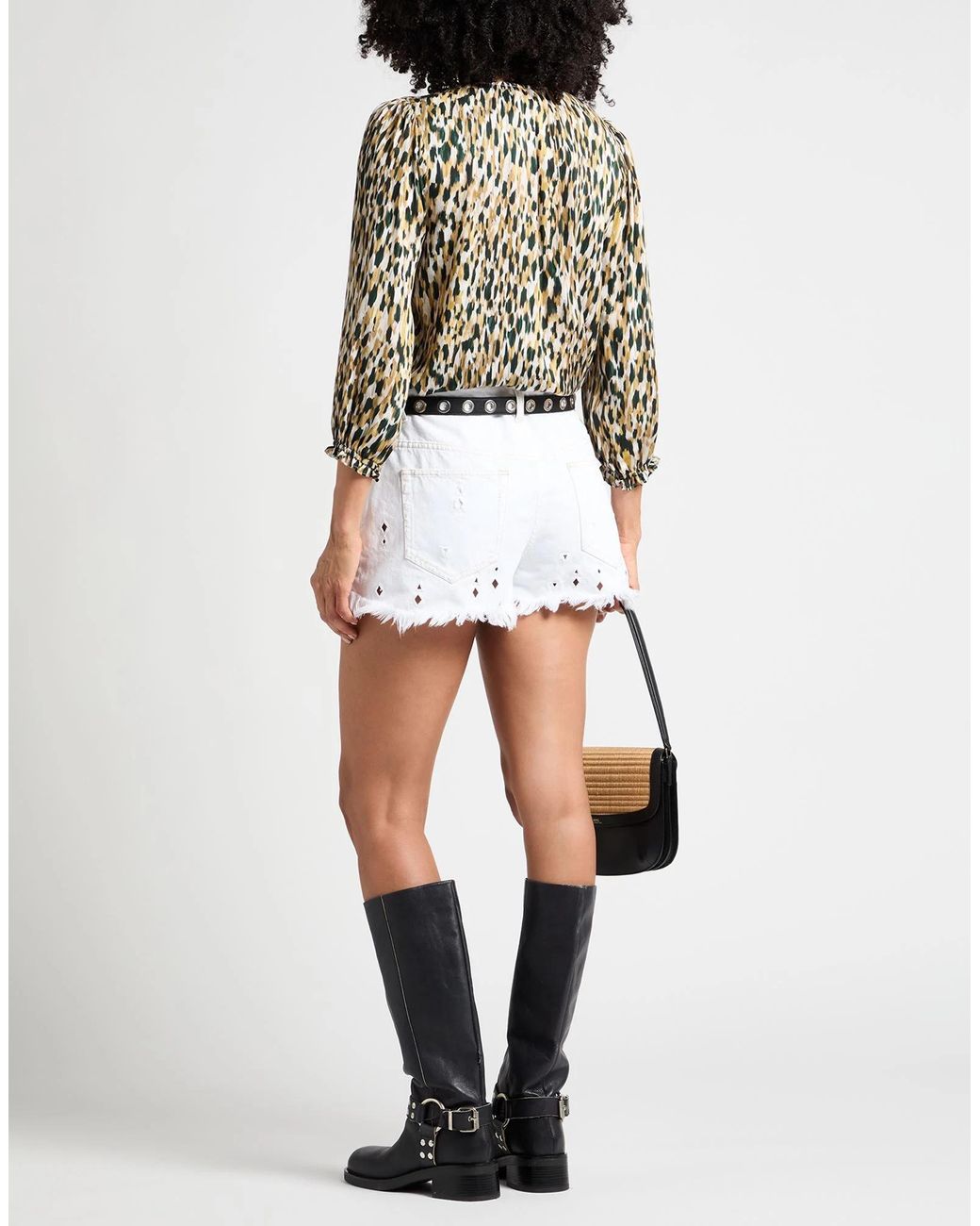 Isabel Marant White Five-Pocket Denim Shorts