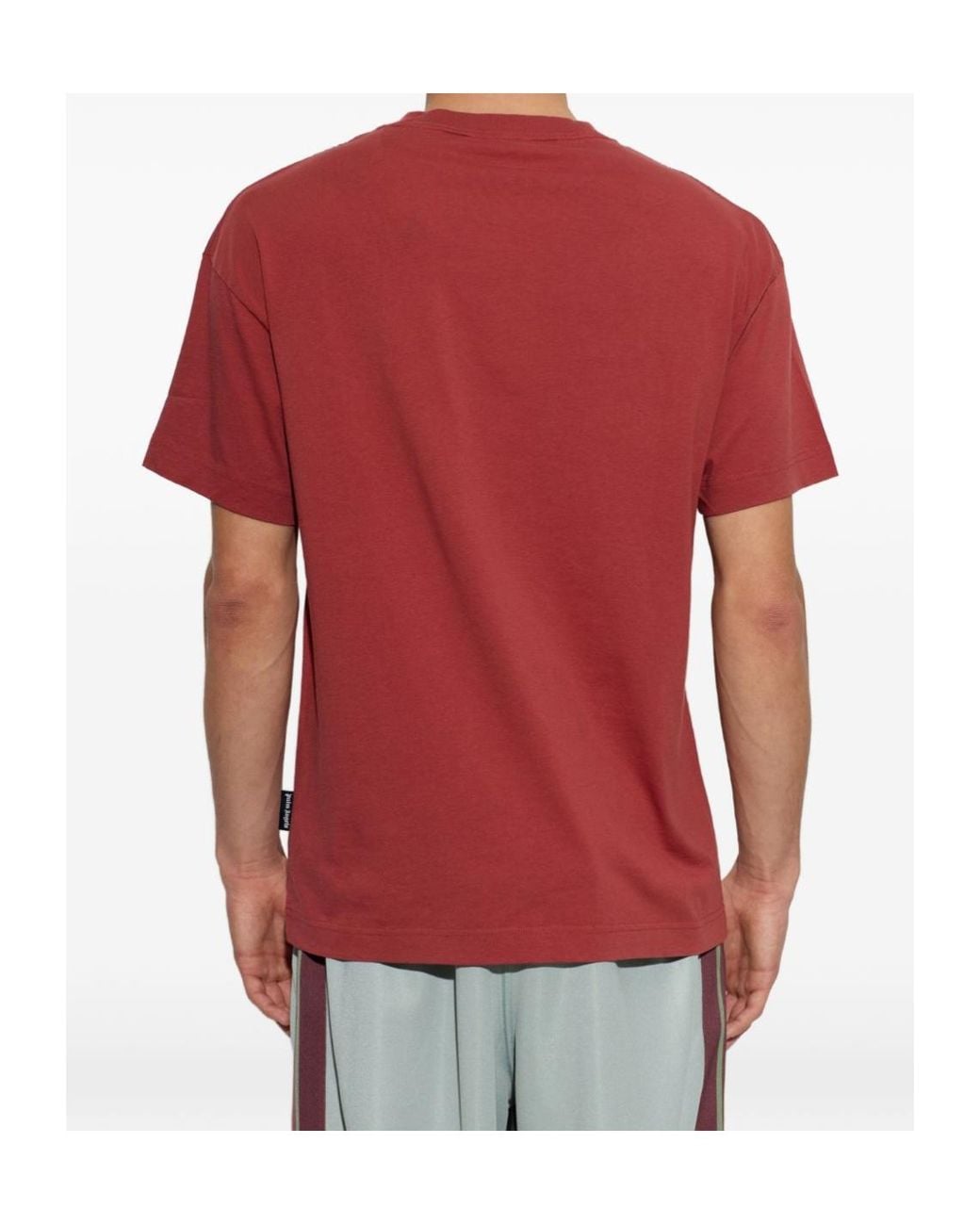 Palm Angels Red Short-Sleeved T-Shirt for men