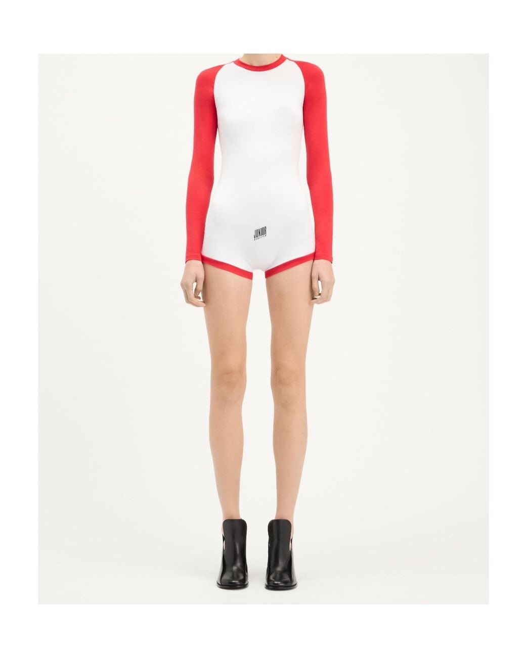 Jean Paul Gaultier Red Junior Gaultier Long-Sleeve Playsuit