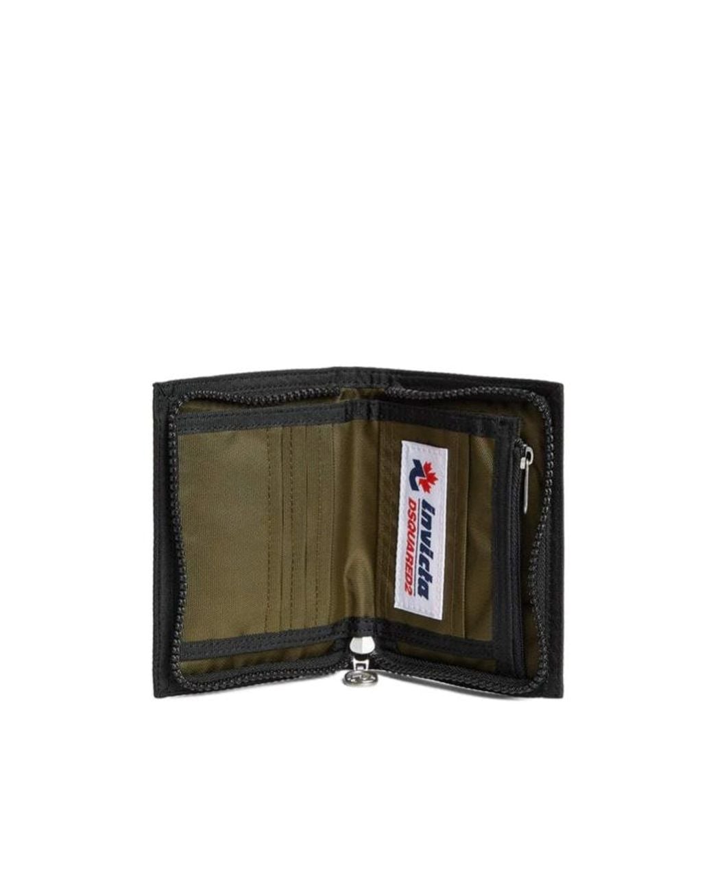 DSquared² Green Invicta Bi-Fold Wallet for men