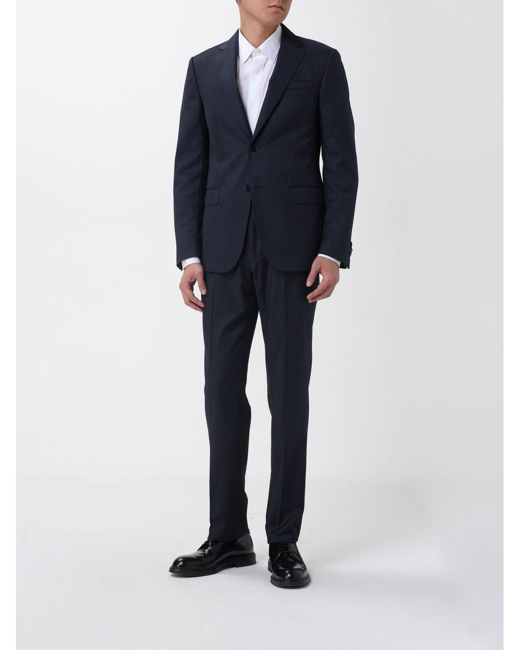 Zegna Blue Single Breasted Two-Piece Tailored Suit for men