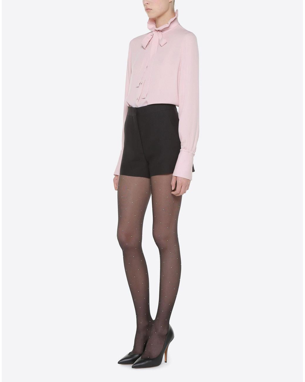 Valentino Black High-Waist Tailored Shorts