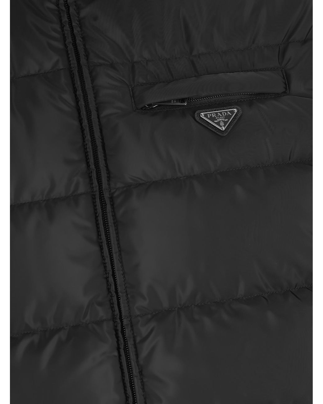 Prada Black Re-Nylon Padded Vest for men