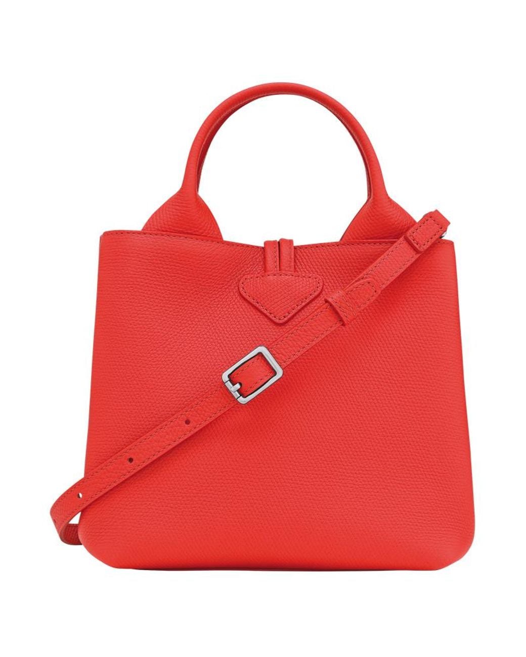 Longchamp Red S Le Roseau Tote Bag