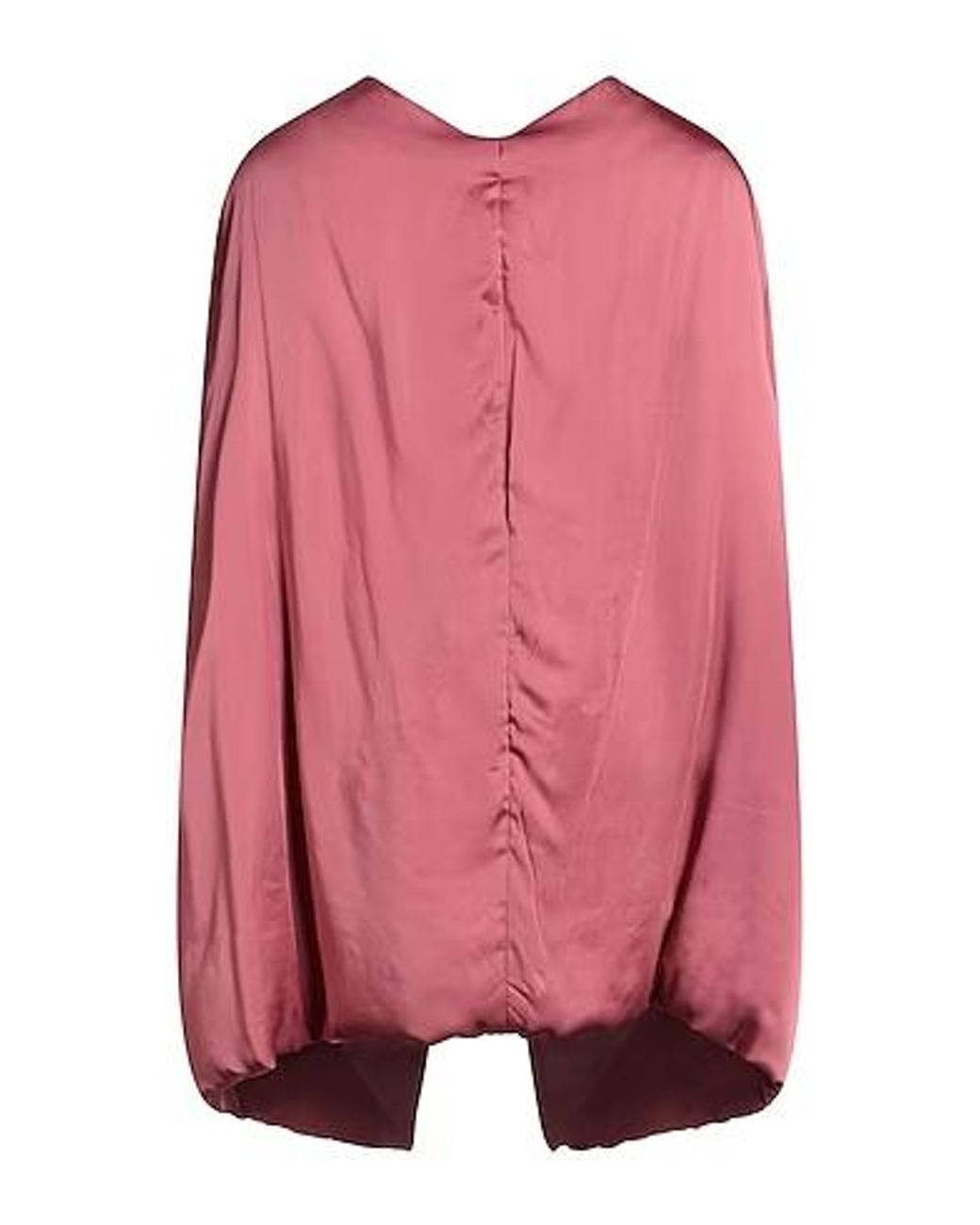 Rick Owens Red Minimalist Satin Cape