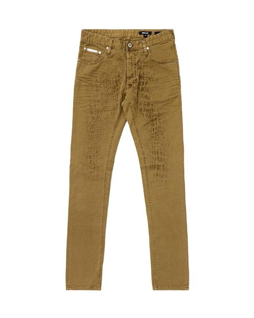 Just Cavalli Green Straight Jeans for men