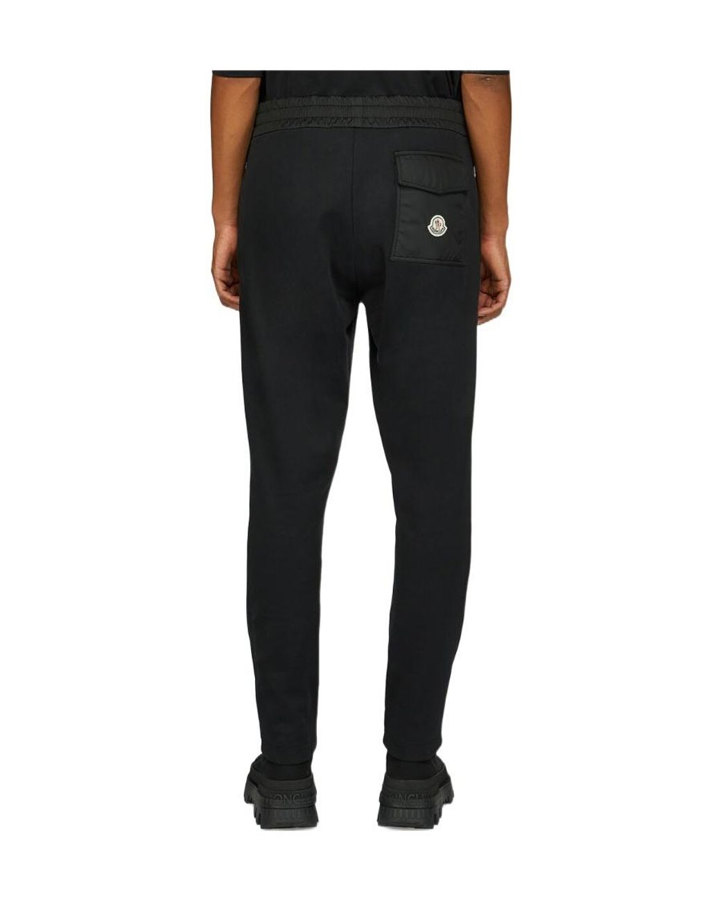 Moncler Black Born To Protect Logo-Print Joggers for men