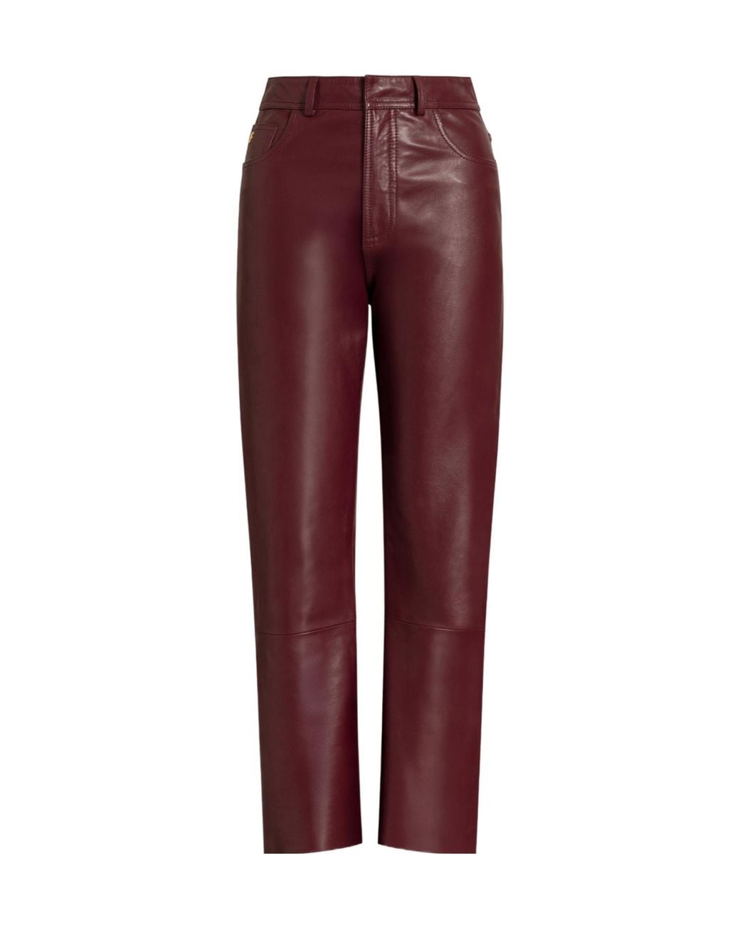 Alberta Ferretti Red Straight-Leg Trousers