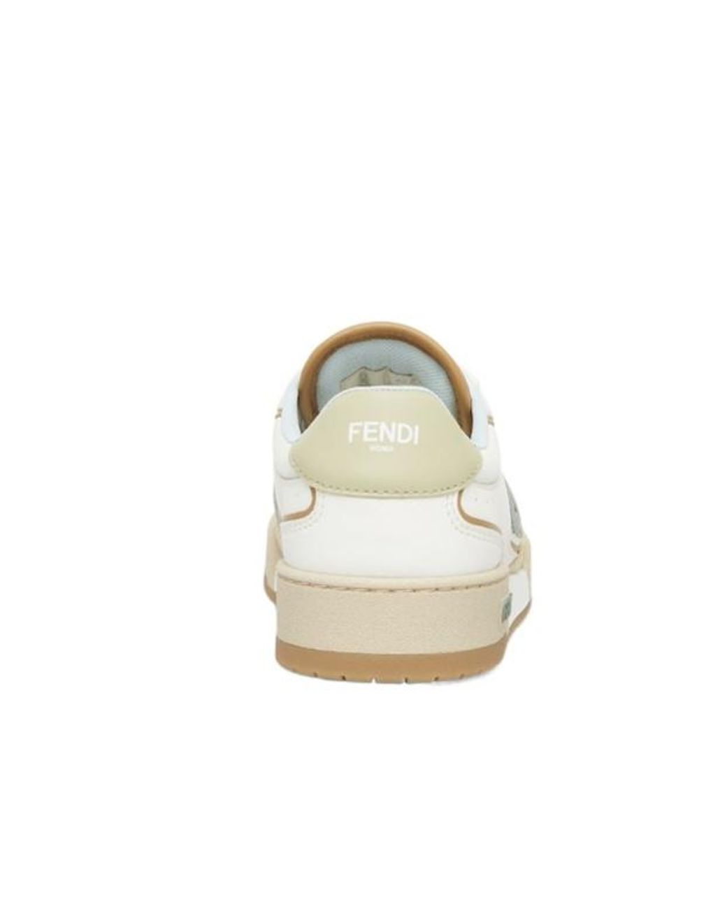 Fendi White Match Lace-Up Sneakers