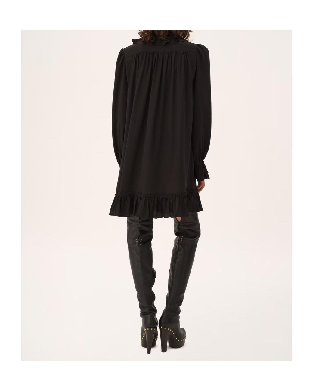 Chloé Black Chloé Long-Sleeve Mini Dress
