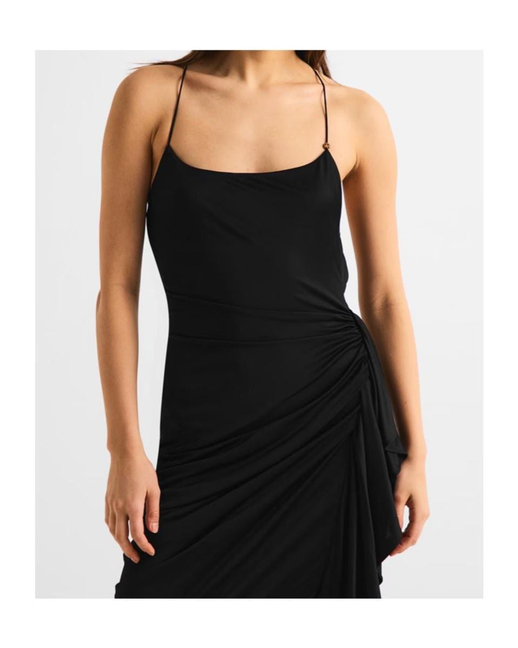 Versace Black Spaghetti Strap Dress
