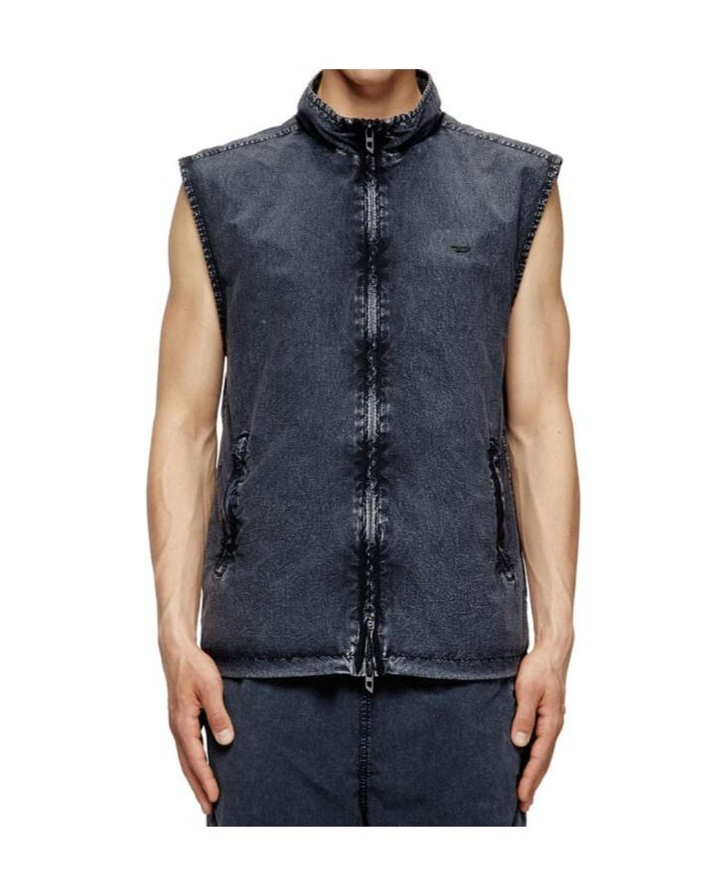 DIESEL Blue J-Erb Denim Vest for men