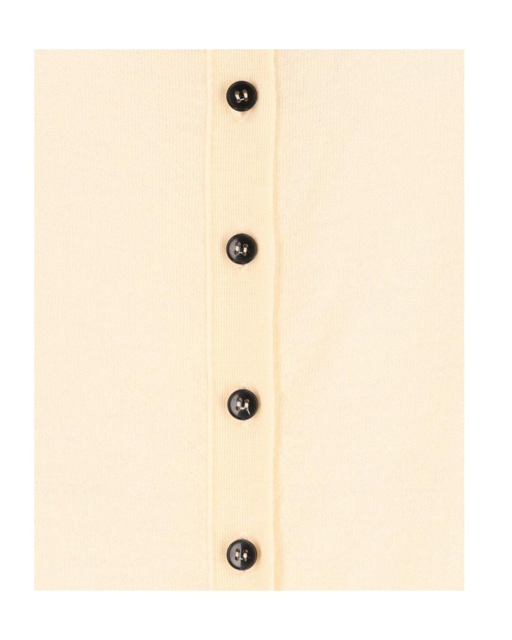 Barena Natural Zea Piuma Buttoned High-Neck Knitted Sweater
