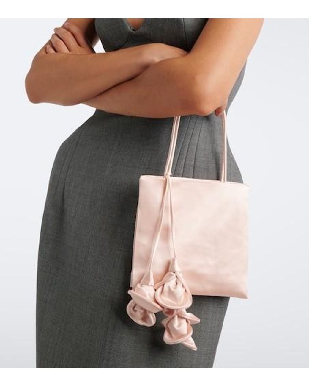 Magda Butrym Pink Julia Small Satin Shoulder Bag