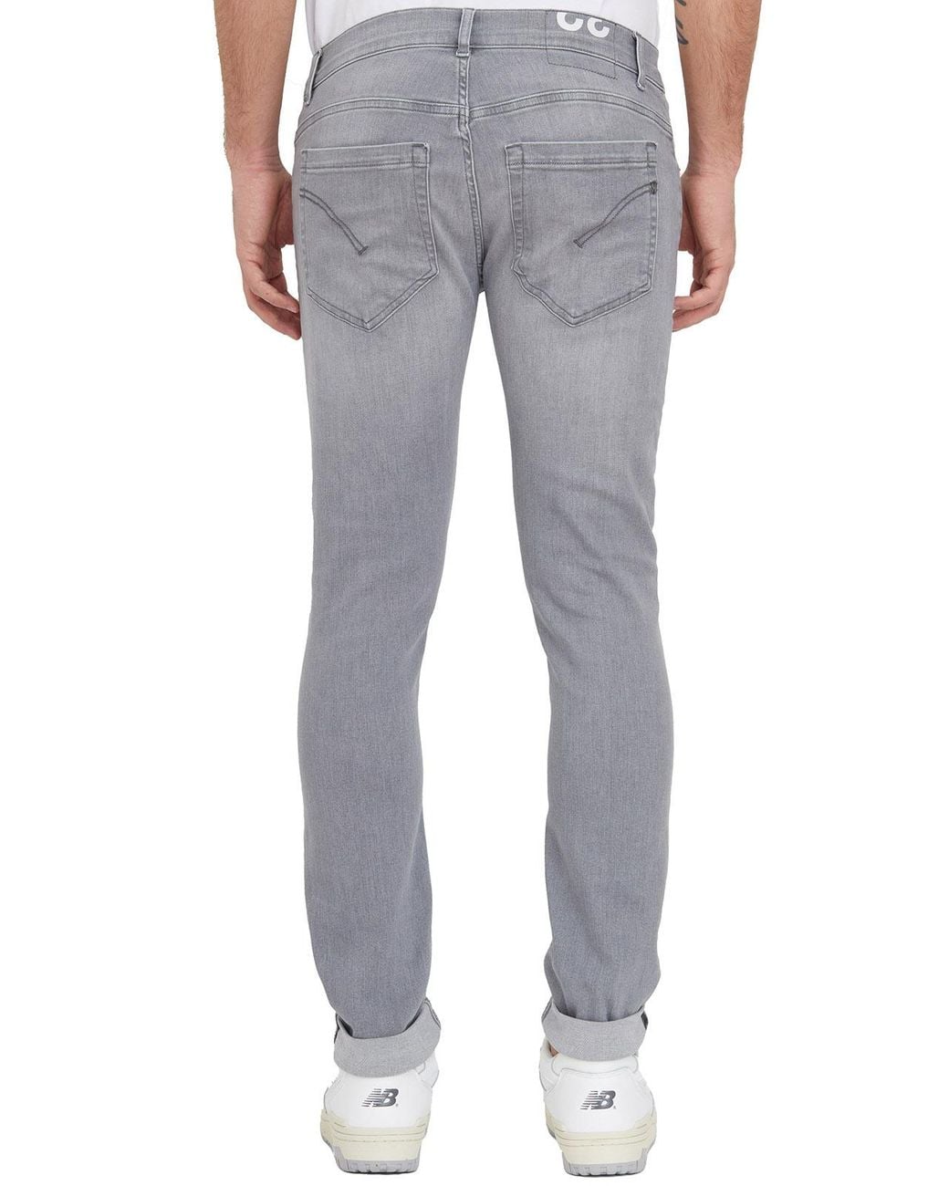 Dondup Gray Slim Fit George Denim Jeans for men