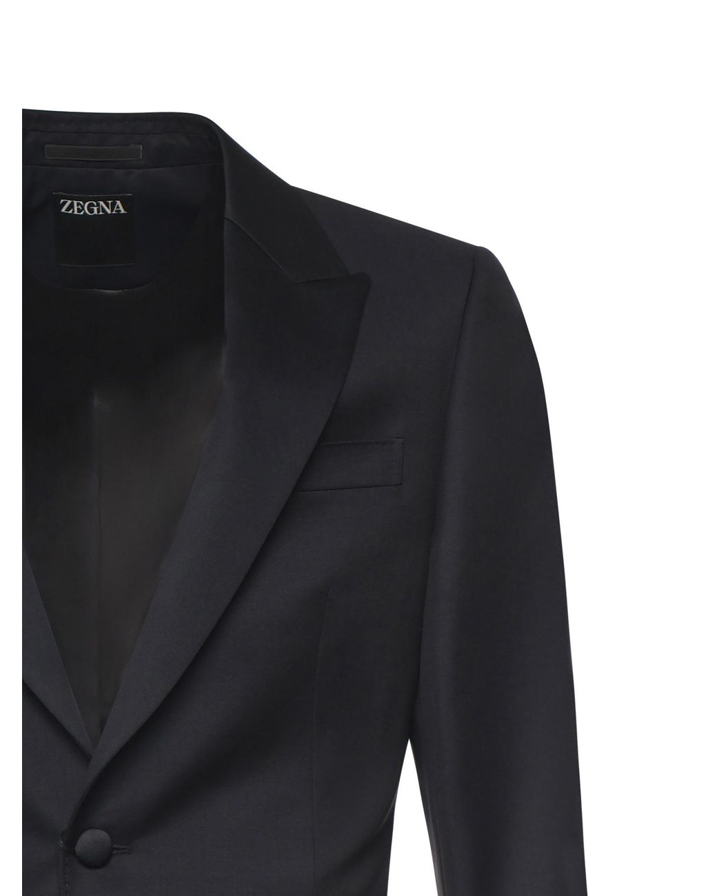 Zegna Black Single-Breasted Tailored Suit for men