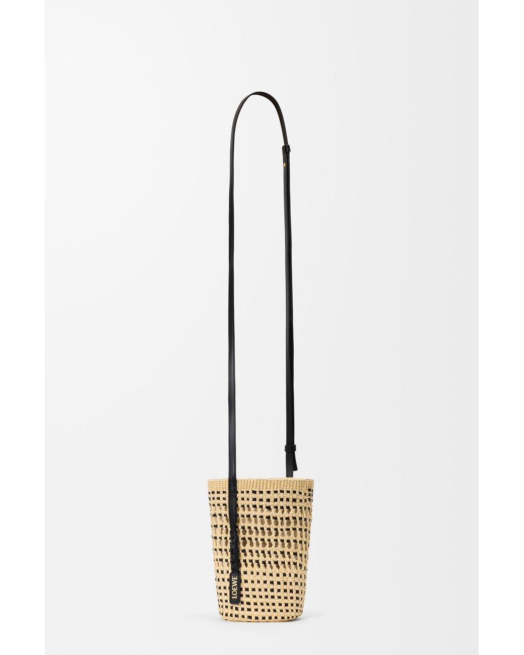 Loewe Multicolor Braid Drawstring Basket Bag