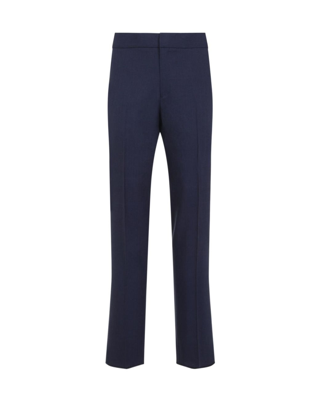 Zegna Blue Oasi Lino Staight Leg Trousers for men