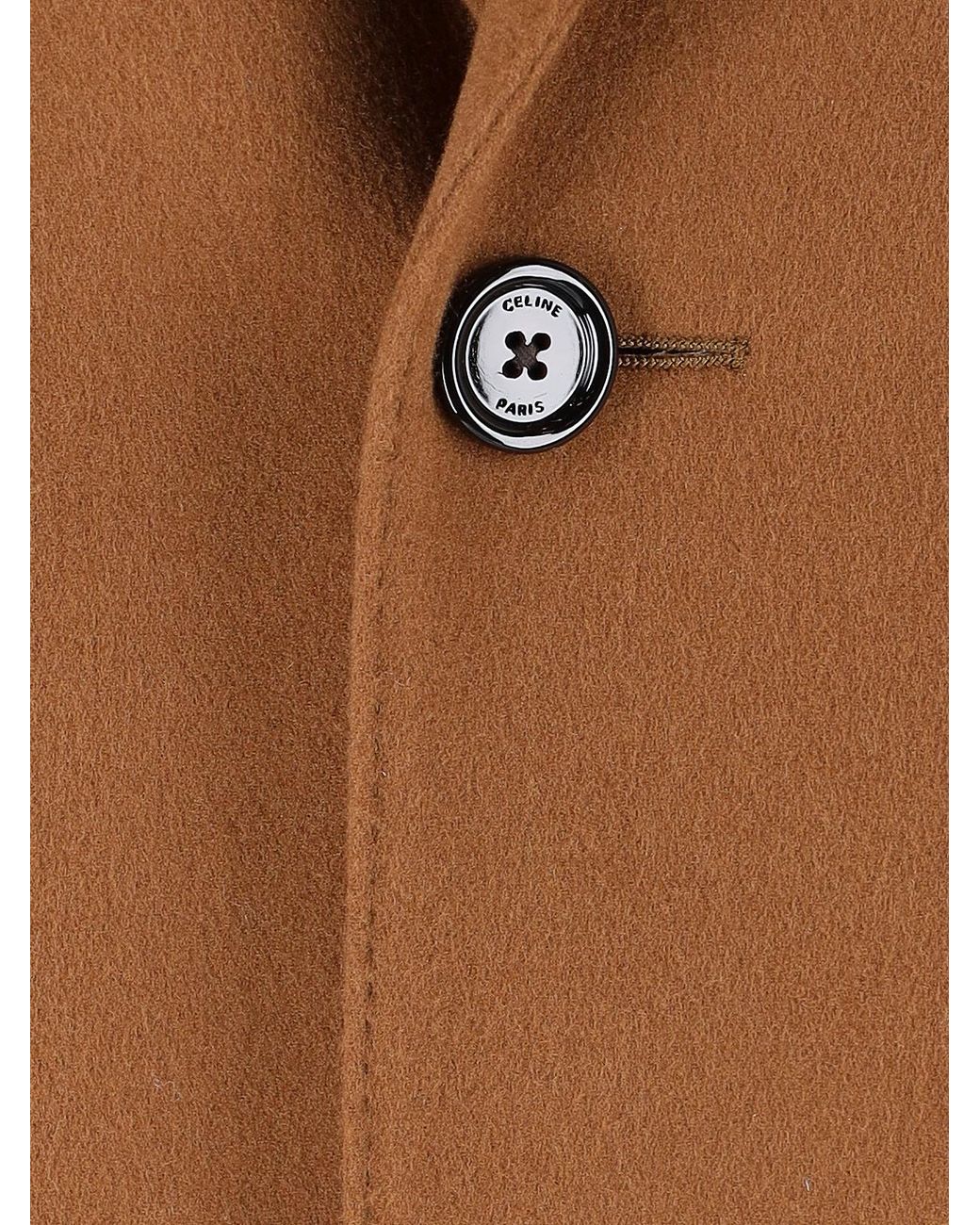 Céline Brown Notch Collar Coat