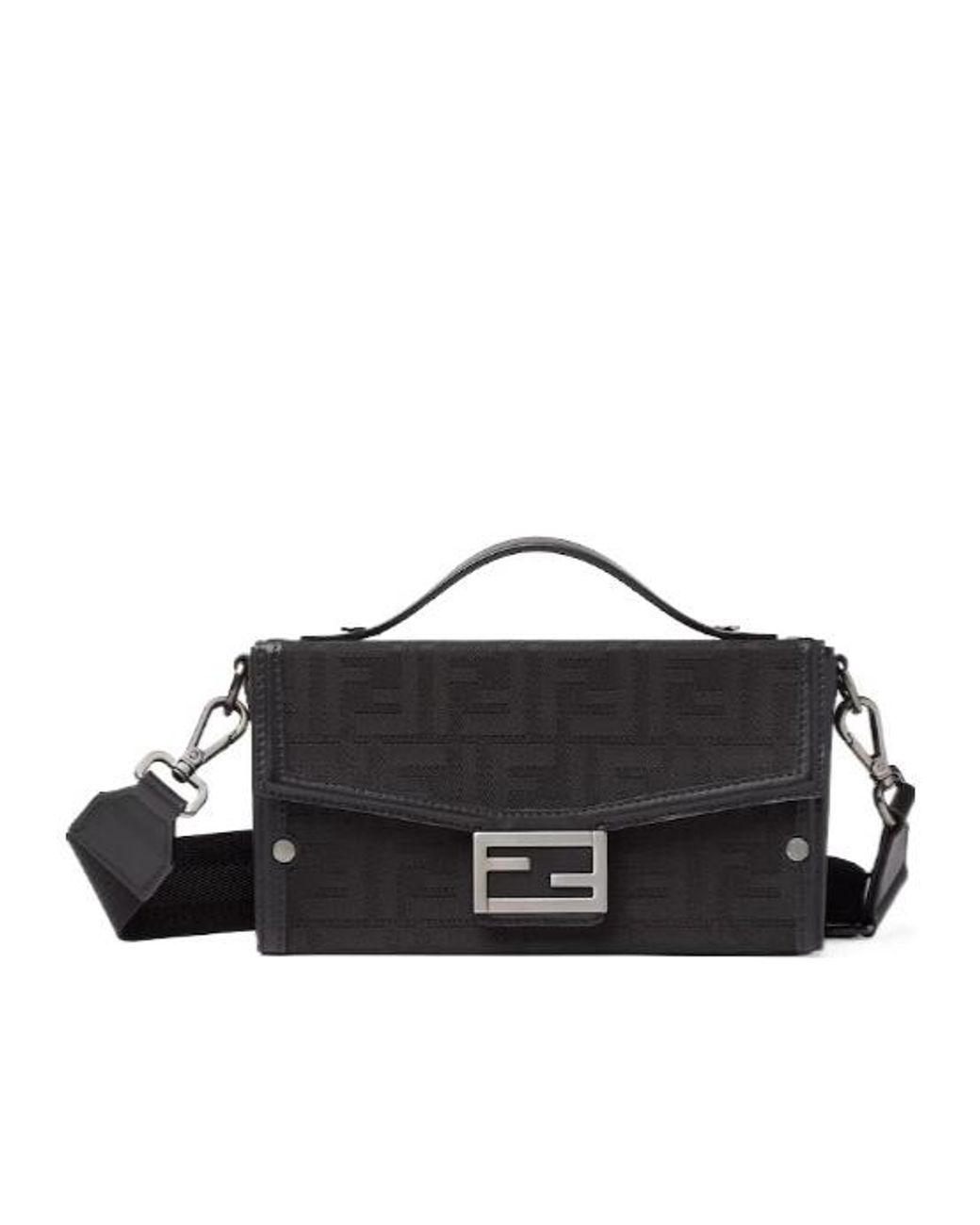 Fendi Black Soft Trunk Shoulder Bag for men