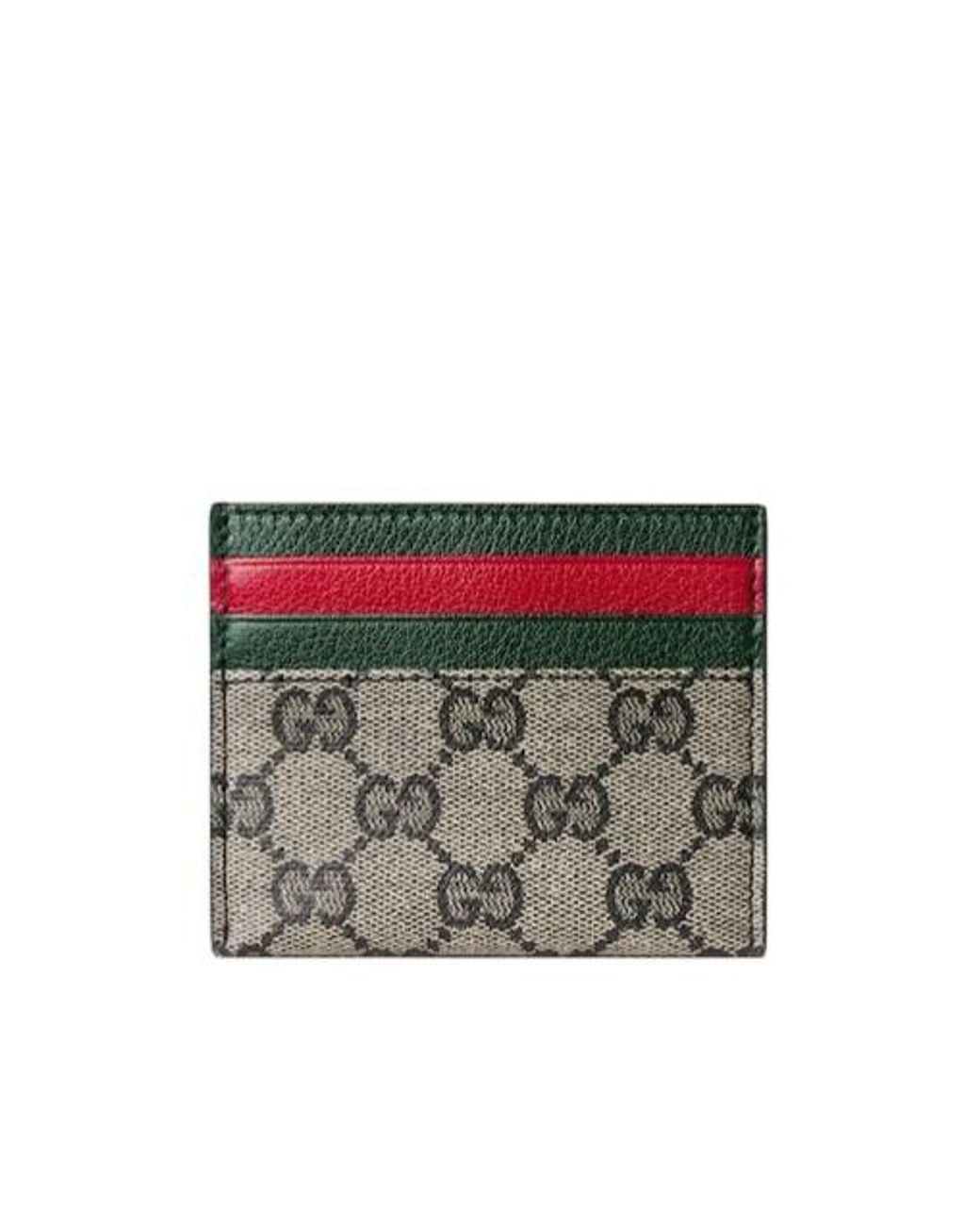 Gucci Multicolor Card Case With Web Card Slots for men