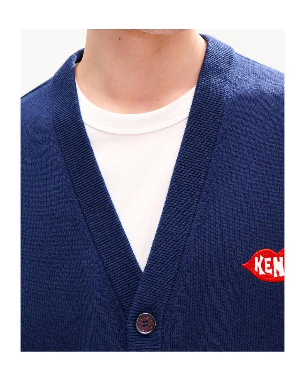 KENZO Blue Loves' Embroidered Cardigan for men