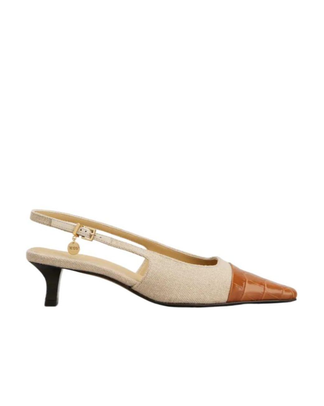 Tod's Natural Open-Toe High-Heeled Sandals