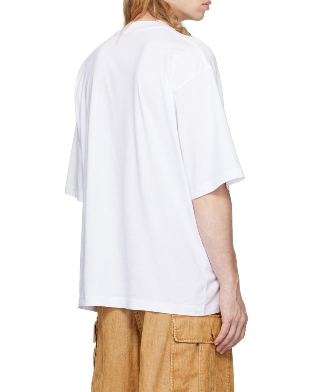 Marni White Jersey Logo Print T-Shirt for men