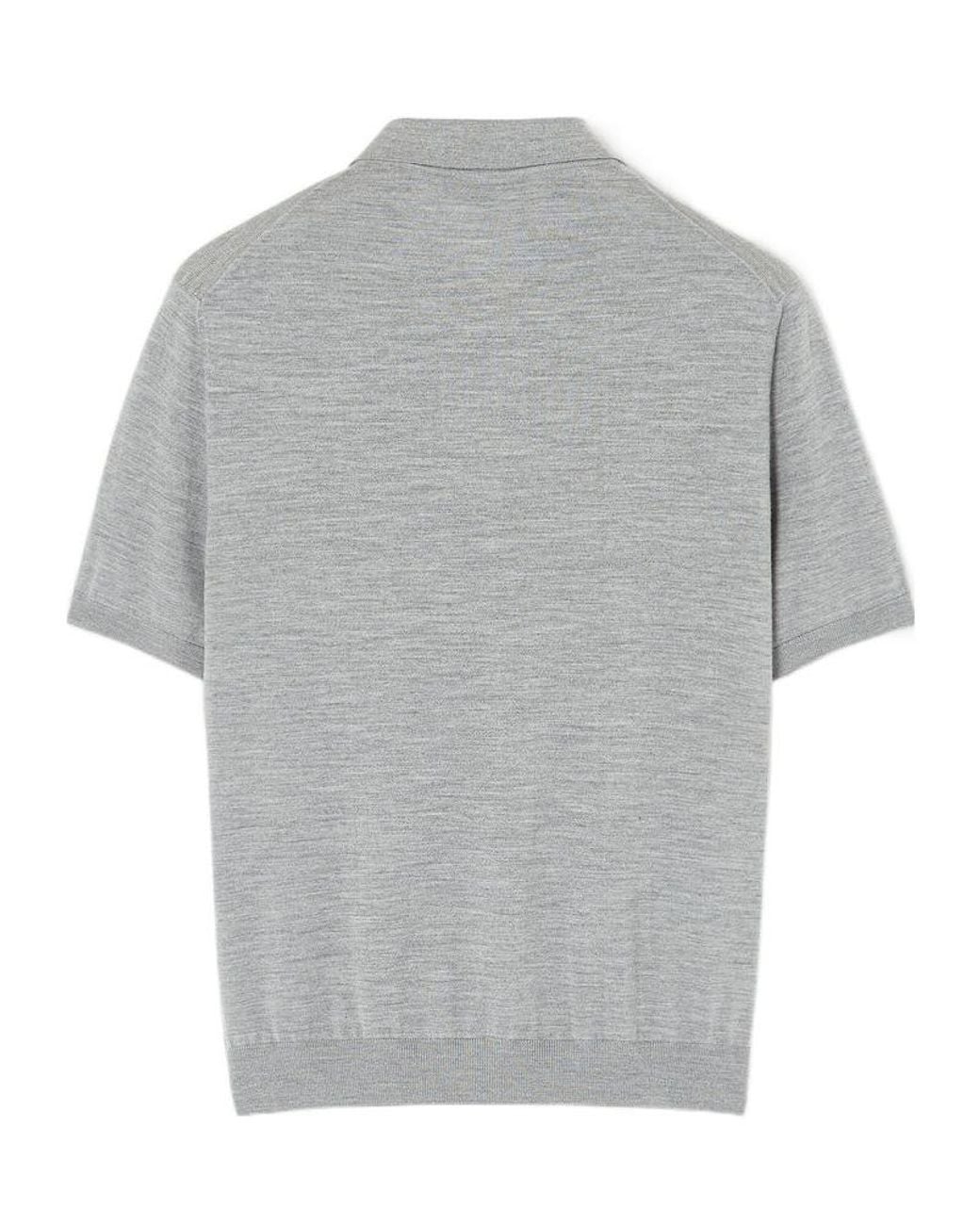 Loro Piana Gray Sottile Polo Shirt for men