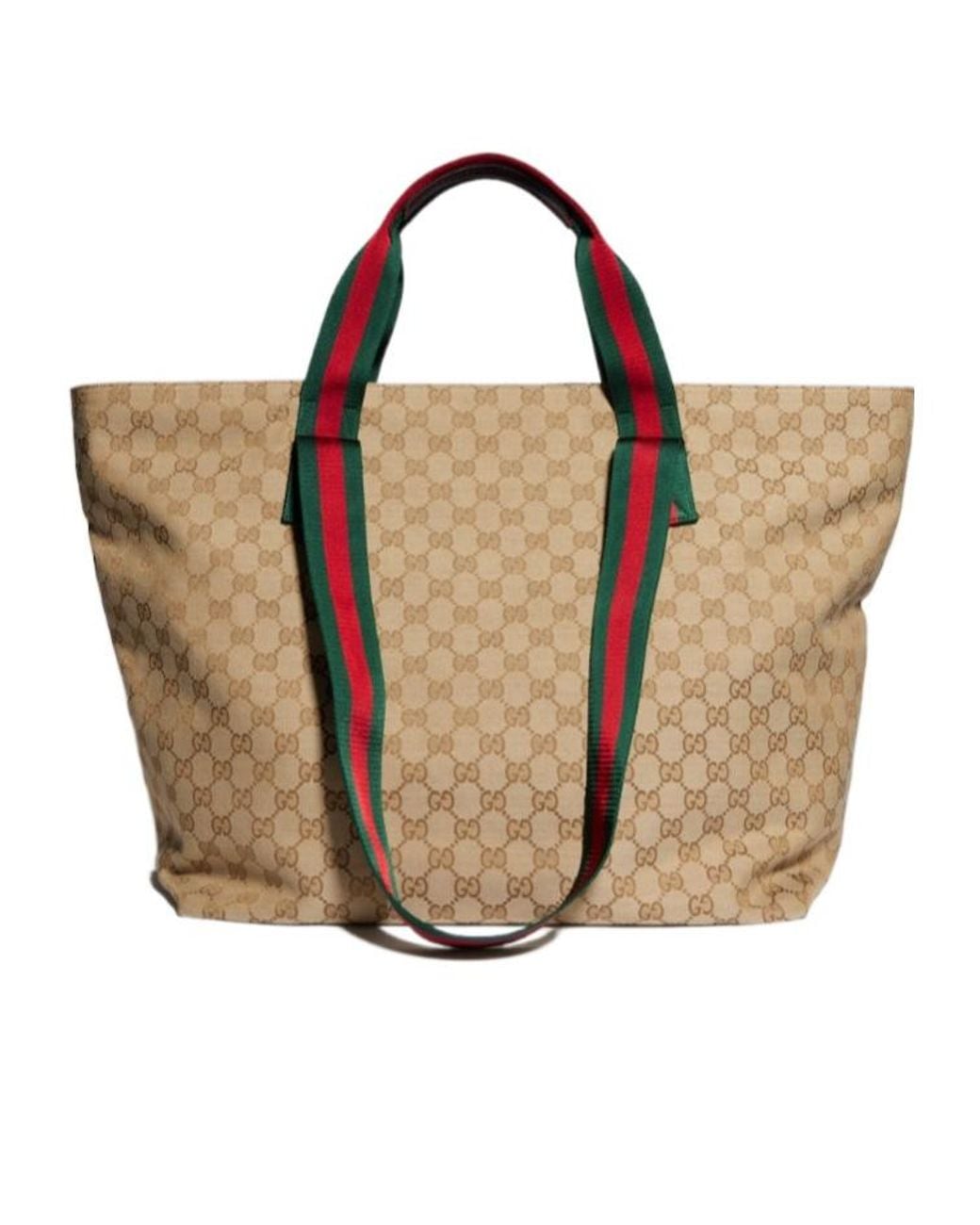Gucci Brown Gg Monogrammed Medium Tote Bag