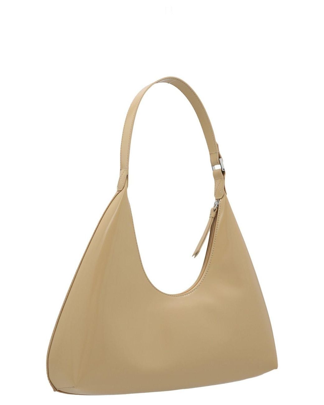 By Far Natural Amber Zipped Shoulder Bag