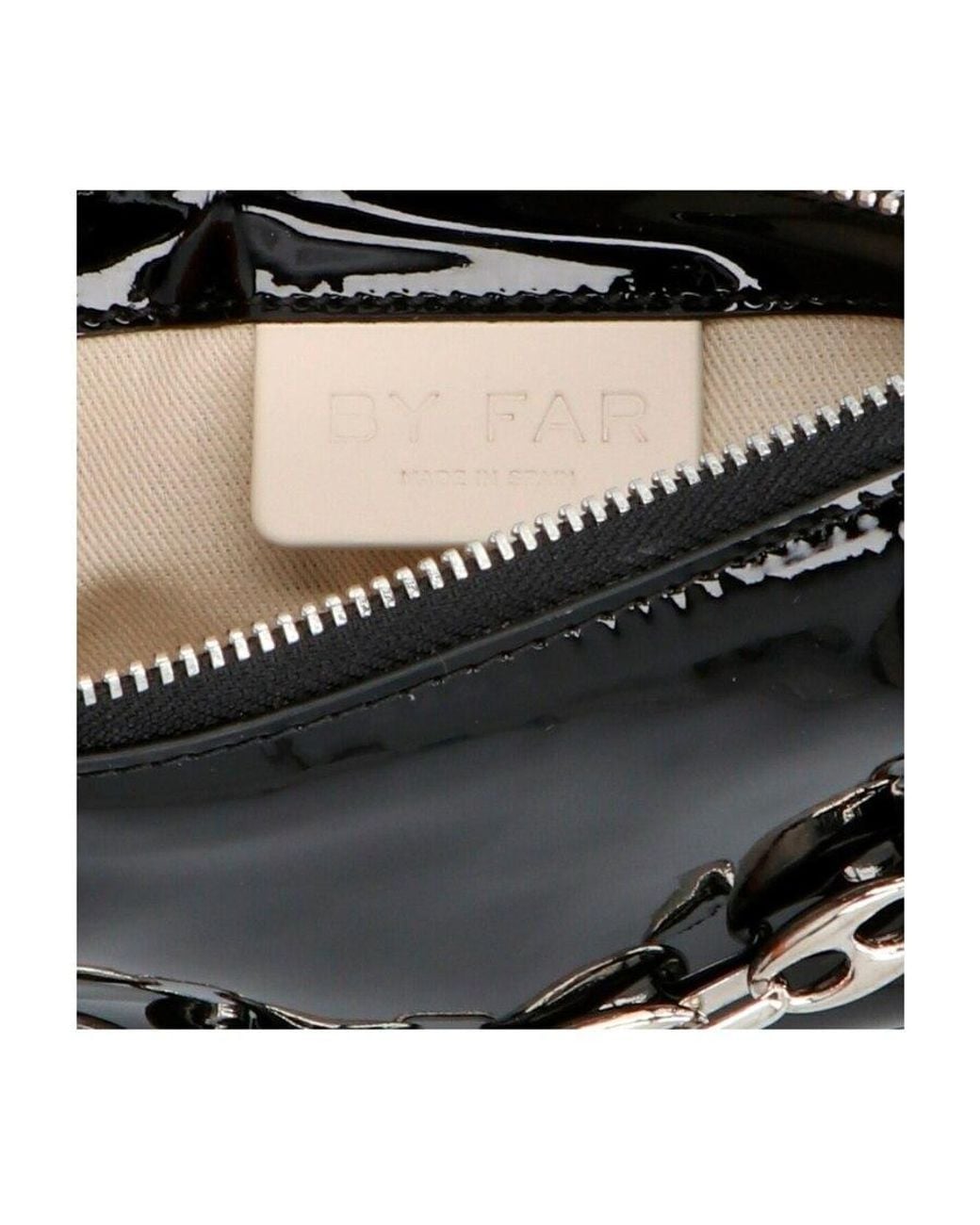 By Far Black Rachel Chain-Linked Mini Shoulder Bag