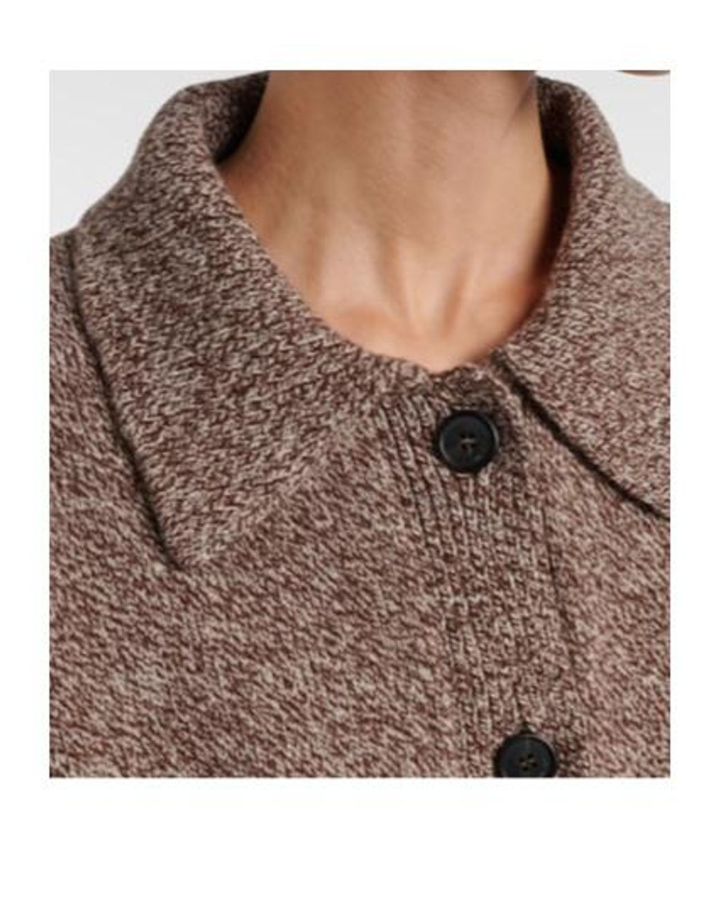 The Attico Brown Wool And Cashmere Cardigan
