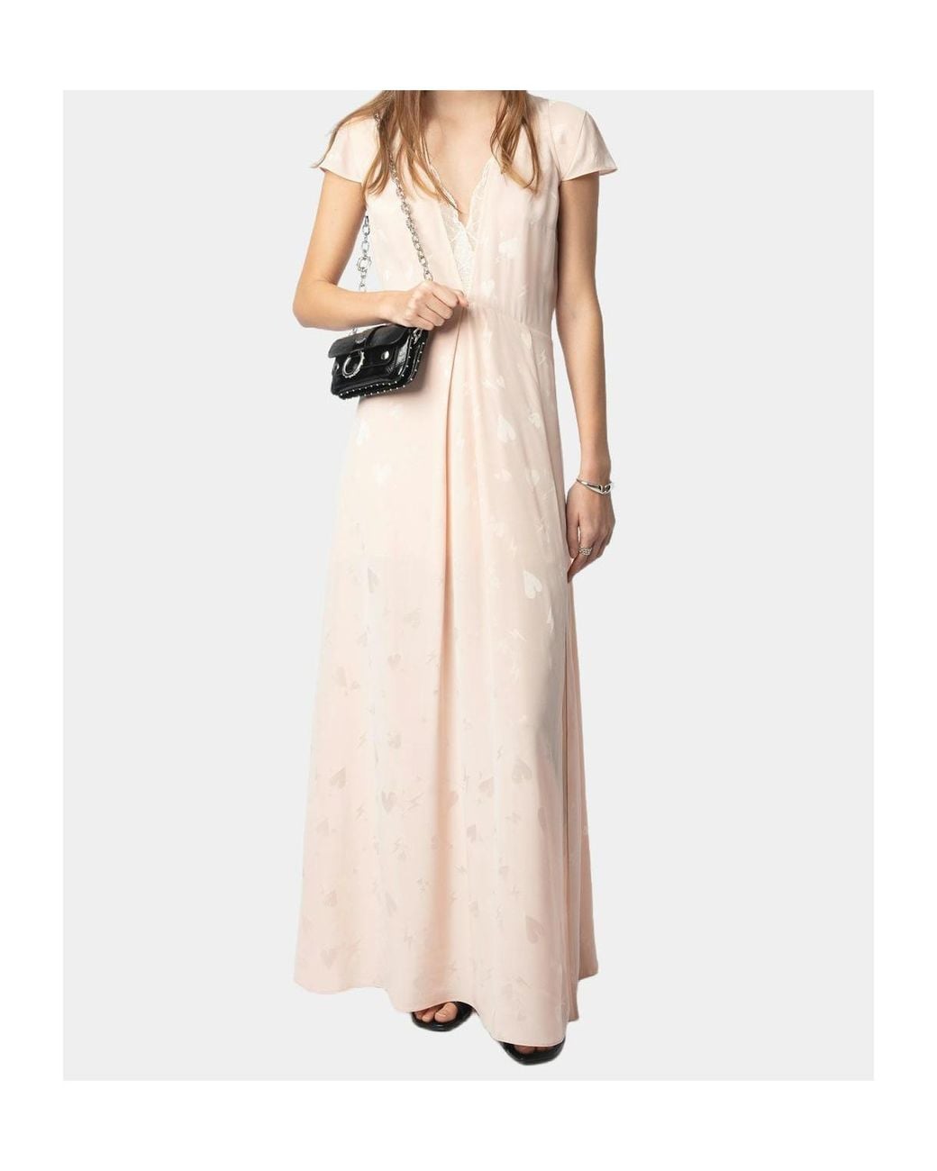 Zadig & Voltaire Pink Ravir Silk Maxi Dress