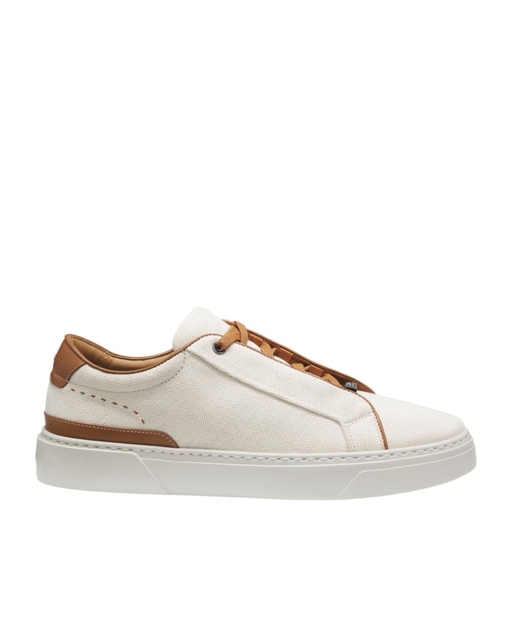 Boss Brown Gary Trainers With Canvas Uppers And Leather Trims for men