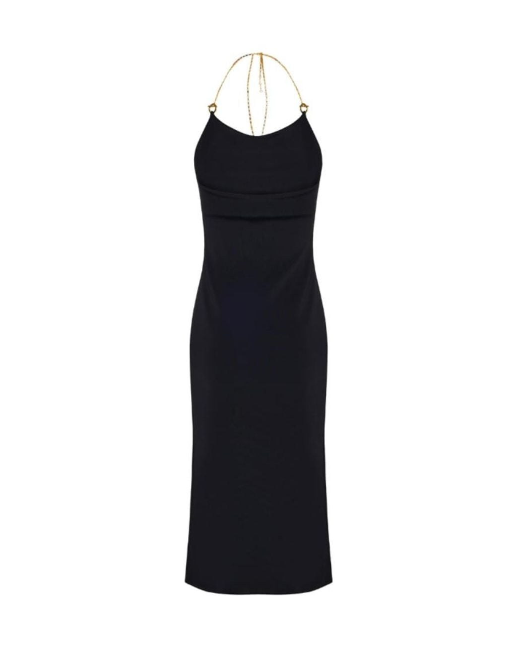 Bottega Veneta Black Chain Detailed Midi Dress