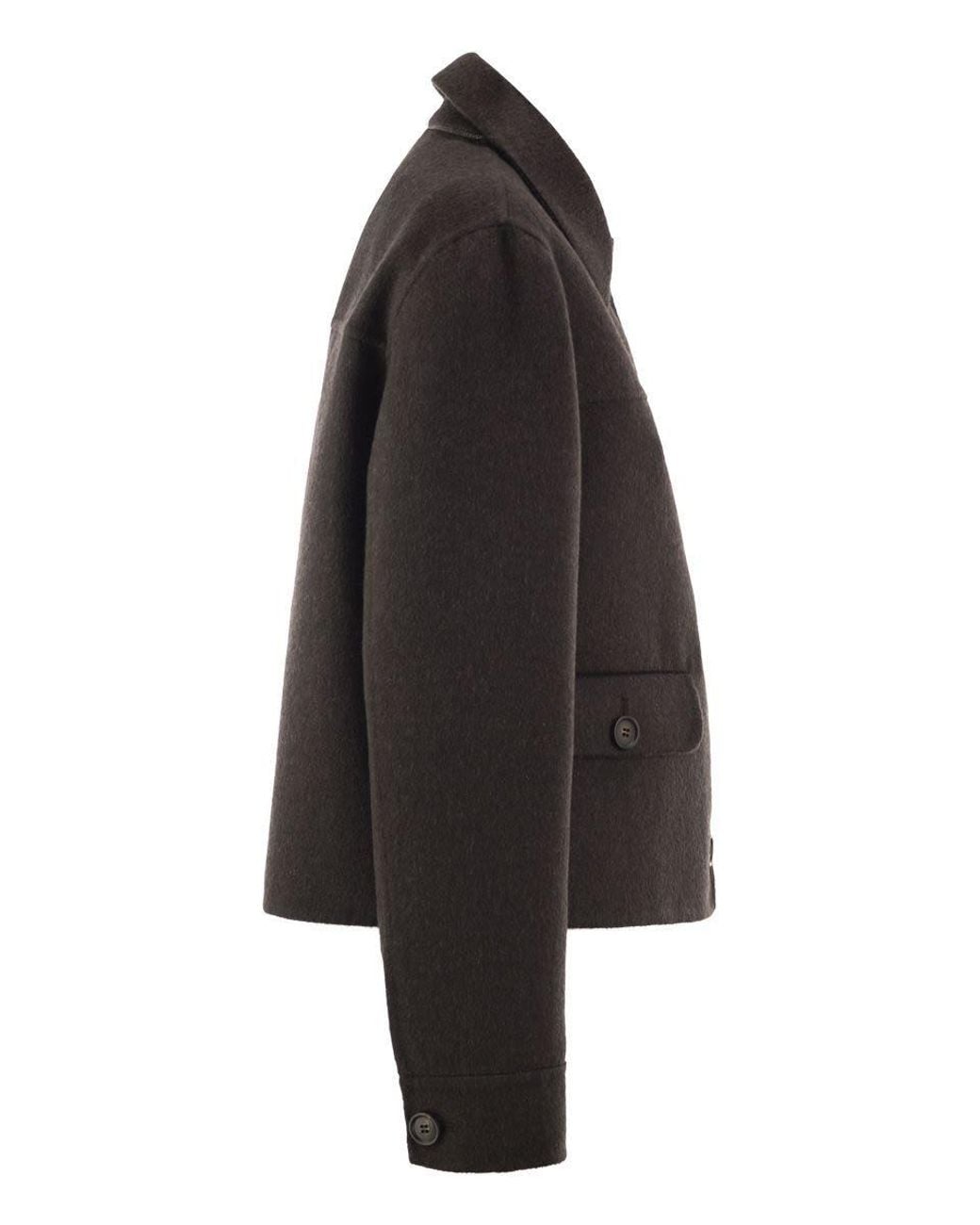 Brunello Cucinelli Black Hand-Crafted Outerwear Jacket