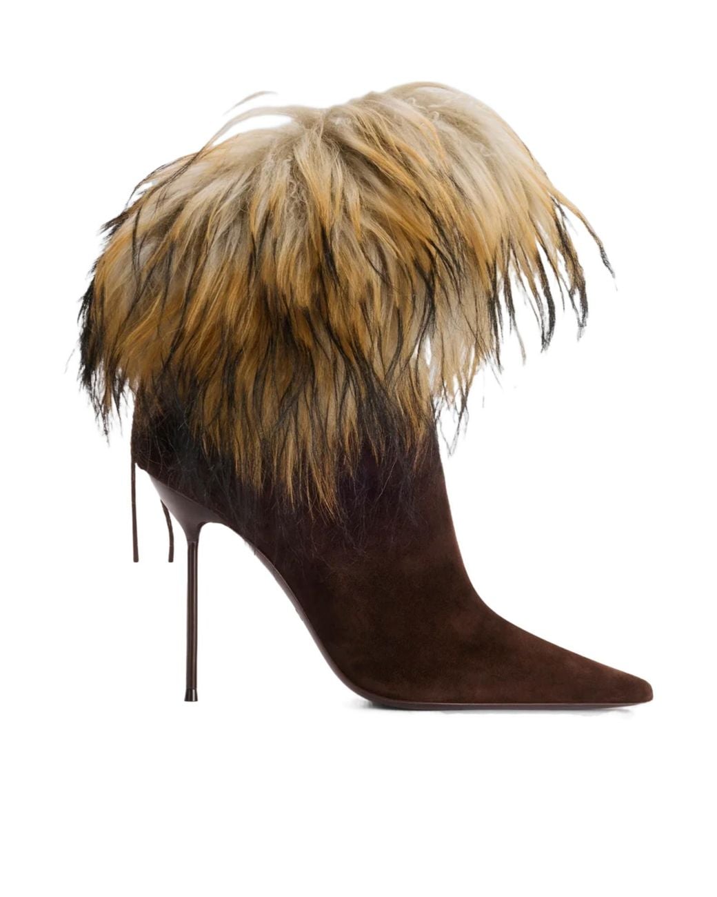 Paris Texas Brown Lidia Fur Ankle Boots