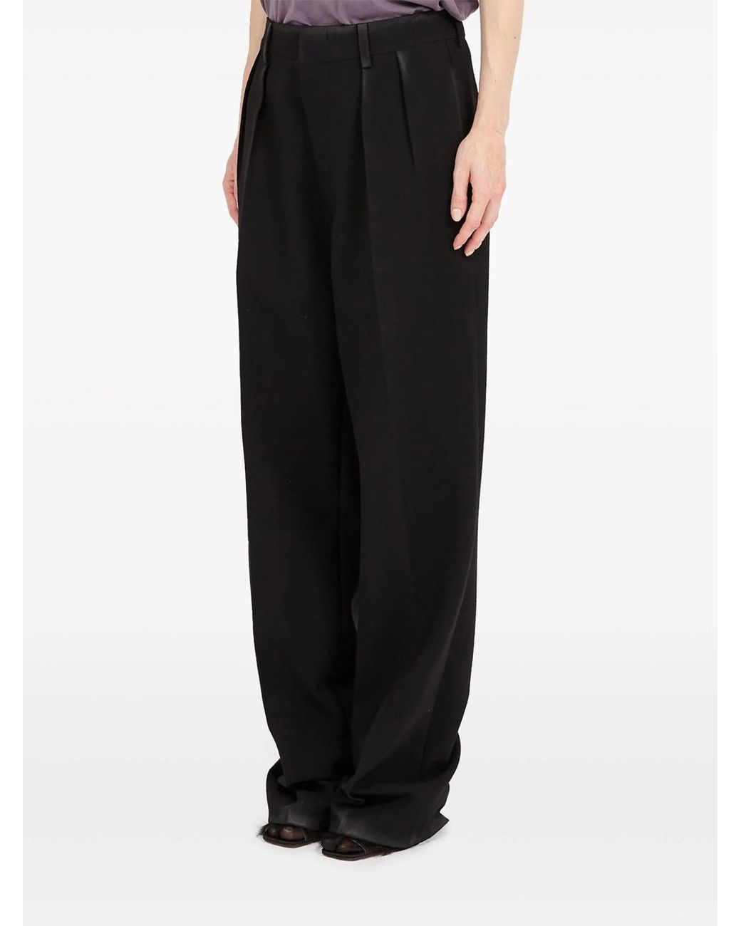 Maison Margiela Black Wide-Leg Trousers