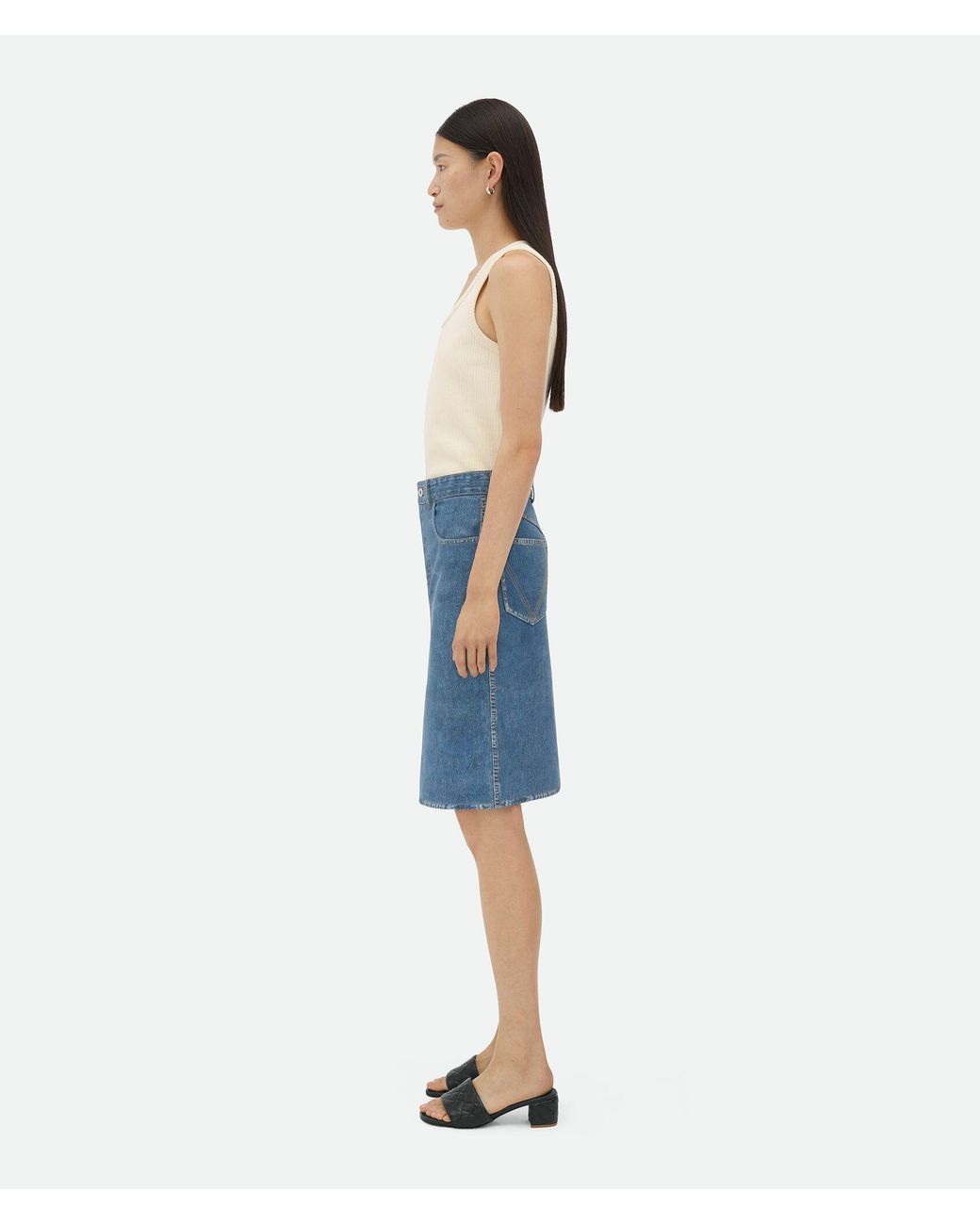 Bottega Veneta Black Amy Slip-On Mules
