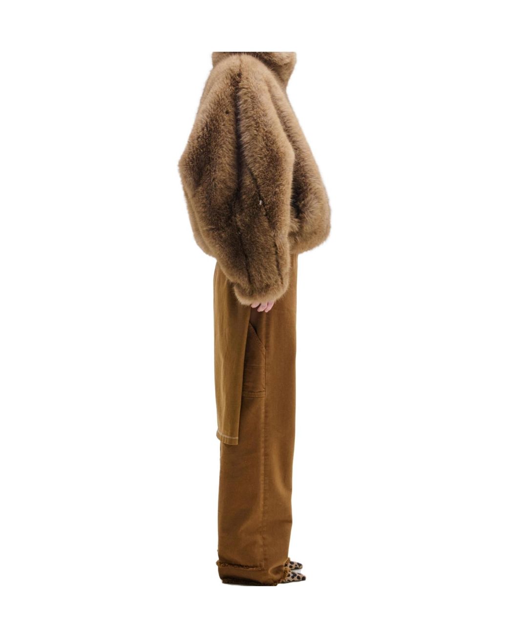 DARKPARK Brown Faux Fur Short Coat