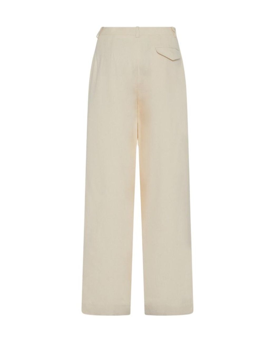 The Row White Belt-Loop Casual Pants