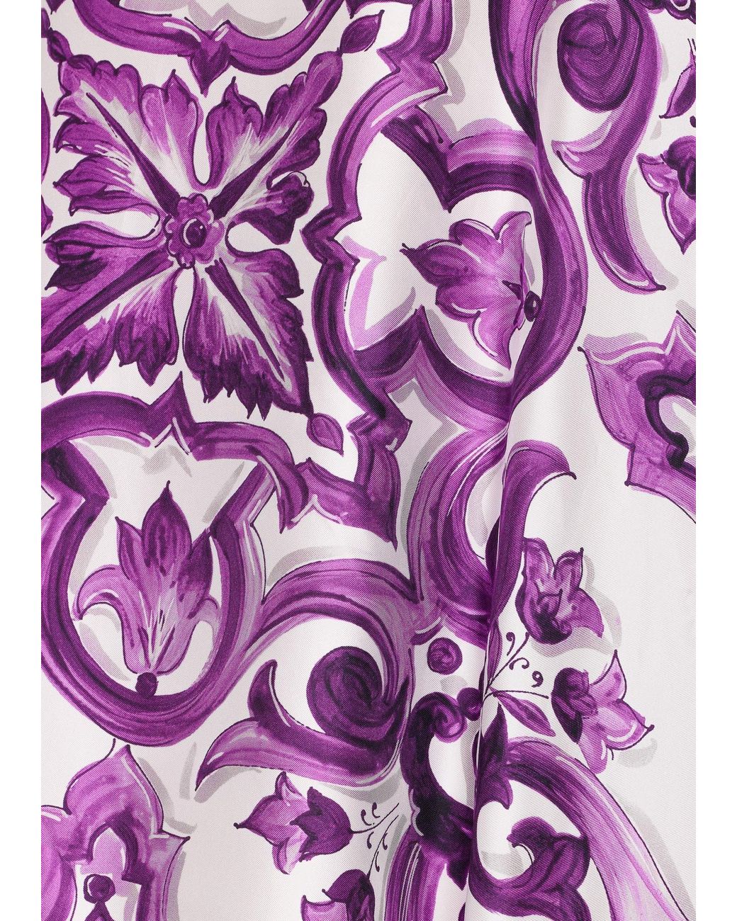 Dolce & Gabbana Purple Graphic Printed Flared Hem Mini Dress