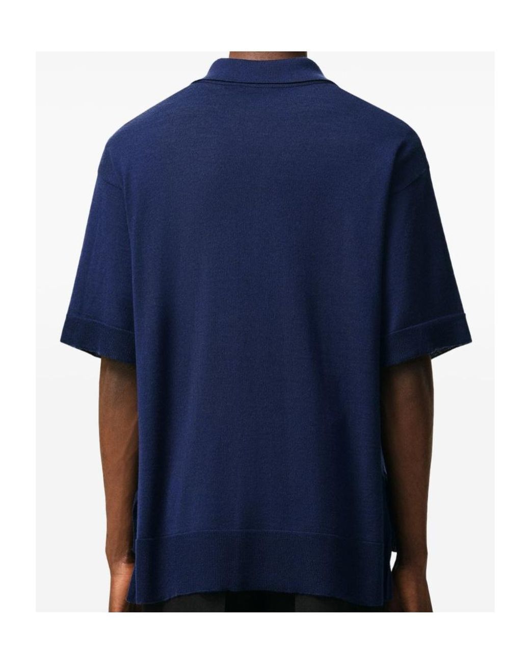 AMI Blue Ami Ami De Coeur Short-Sleeved Polo Shirt for men