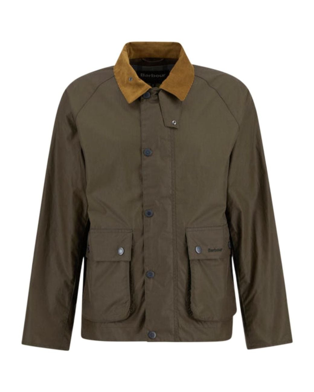 Barbour Green Collared Button-Up Jacket for men