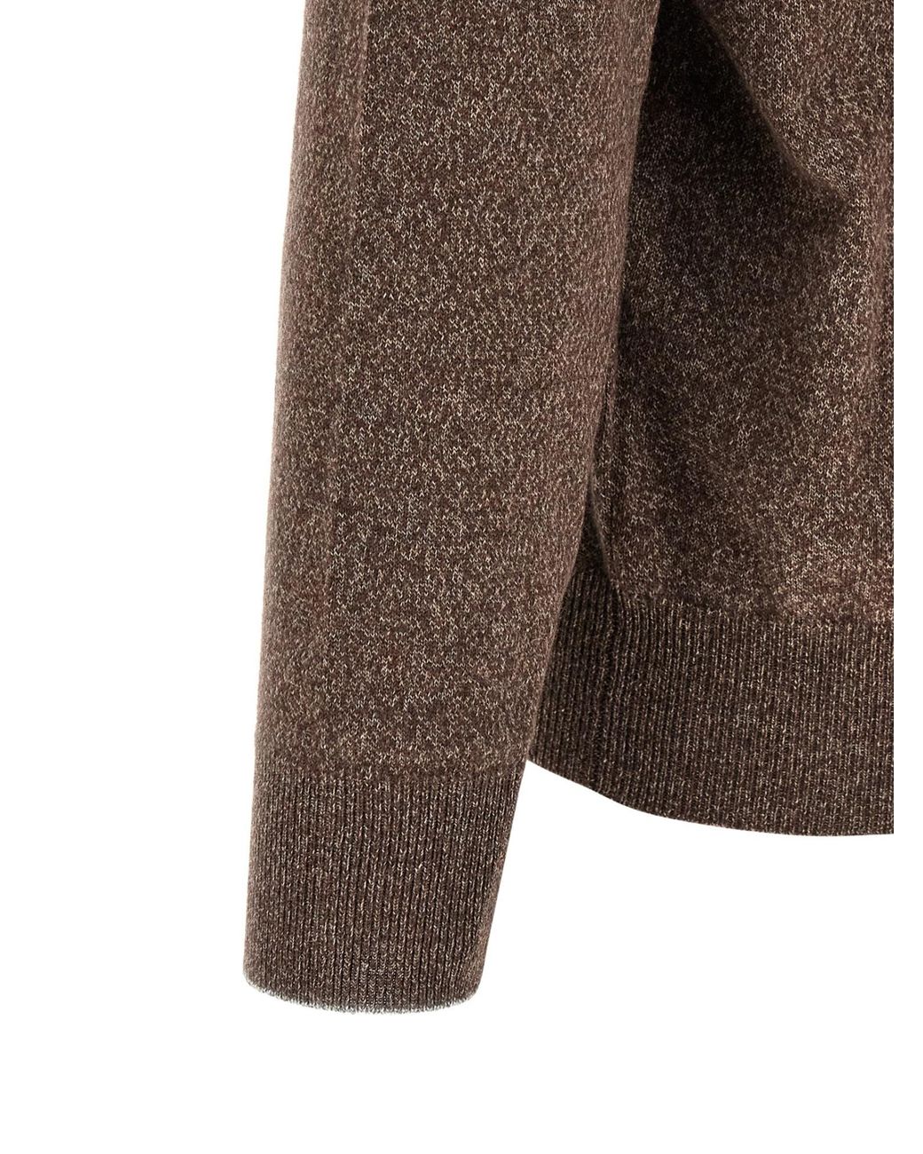 Brunello Cucinelli Brown Zipped Cardigan for men